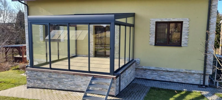 Aluminium pergola ROBUST + glazing STANDARD - Hošťalovice